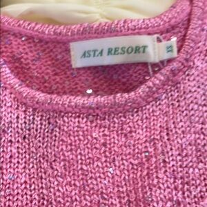 ASTA RESORT pink sparkly dress XS NEW WITH TAGS